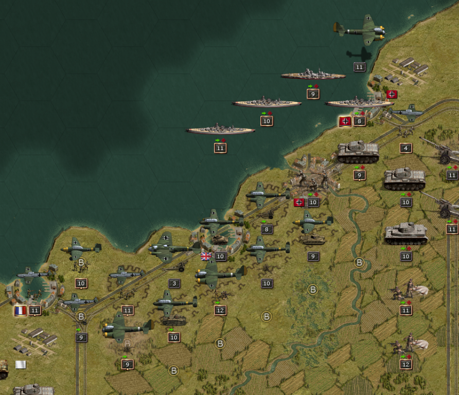 Luftwaffe über Dünkirchen