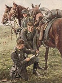 Bild 146 Hufbeschlag auf dem Gefechtsfeld