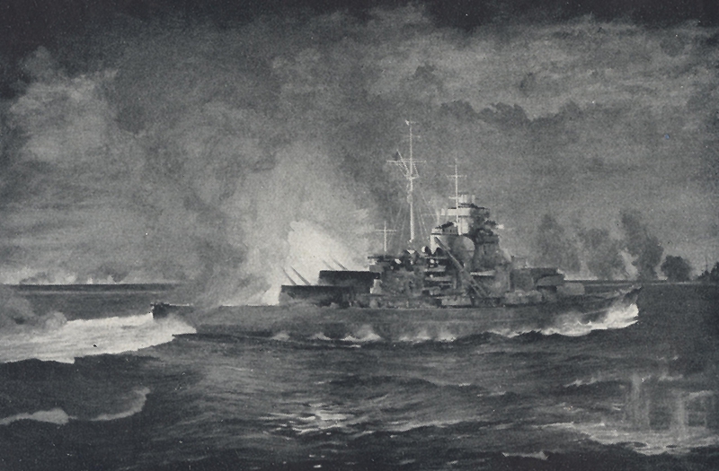 Bismarck und Prinz Eugen gegen Hood und Prince of Wales galerie