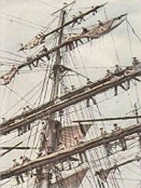 Bild 187 Segelfestmachen auf Gorch Fock