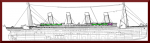 Titanic side plan with lifeboats