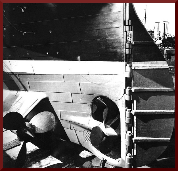 Titanic stern and rudder