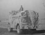 11. Erbeuteter englischer Befehlspanzer Mammut mit dem Generalfeldmarschall
