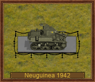 M3 Stuart eckig (aus) 42, Neuguinea