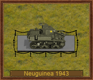 M3 Stuart eckig (aus) 43, Neuguinea