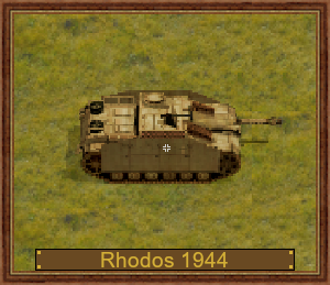 StuG III G,Schürzen SauKopf D-1944 Rhodos