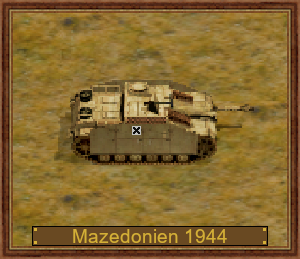 StuG III G,Schürzen Saukopf (Maybach T-3) BUL-1944 Mazedonien